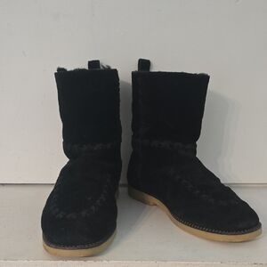 Freda Salvador Black Shearling Boots